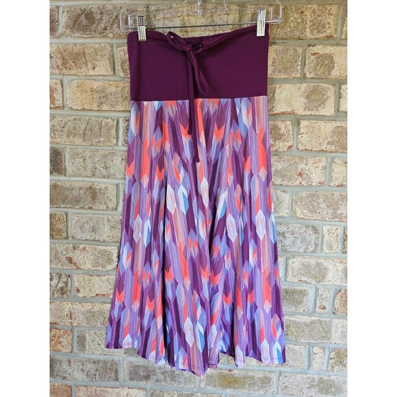 Prana Women's XS Solana Grapevine Gemstone Halter A-Line Dress Purple EUC - Picture 2 of 10